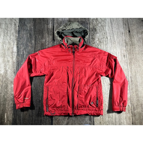 Volcom Red Jacket with Gray Hood - Picture 1 of 12